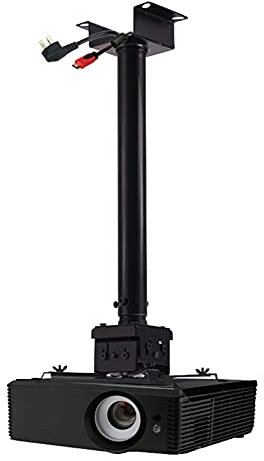 SUNESA Projector Stand Projector Mount Projector Mounts from Ceiling with Extendable Length 13.78 Inch to 19.69 Inch / 11 Lbs Load Mounting Bracket Projector Mount (Color : Black)
