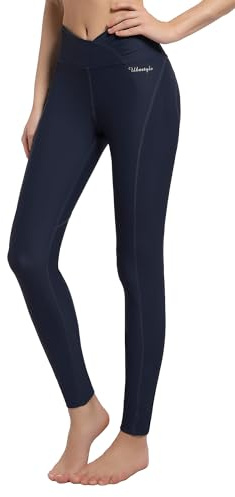 Ubestyle Women's Swim Pants UPF 50+ High Waist Tummy Control Quick Dry Navy