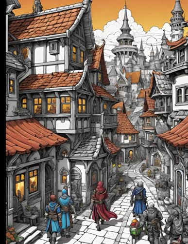 Living Landscapes: Colouring Cityscapes & Villages: A4 Colouring Book, 120 Page Colouring Book