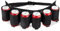 sylbx 1 Pièces Buveur Portable Ceinture,Ceinture Porte Bière,Ceinture Bière,Ceinture Biere,Ceinture Porte-Canettes,6 Porte-Gobelets Support de Ceinture Canette Noir pour Fêtes Camping