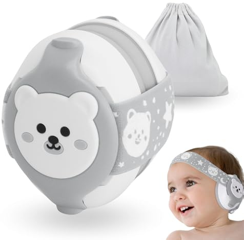 BELLEBEBE - Casque Anti Bruit Bébé - 0-36 Mois - Hypoallergénique et Sans BPA - Certifié EN352-1, RoHS, CPC - Casque Avion Bebe - Bandeau Ajustable