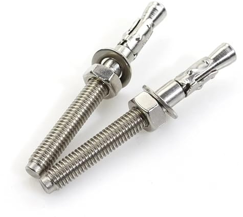 Schwerlastanker verzinkt M8-M20 Industriequalität Bolzenanker Stahlanker Schwerlastdübel Keilanker Blitzdübel Ankerbolzen (10 Stück, M20x150 mm)