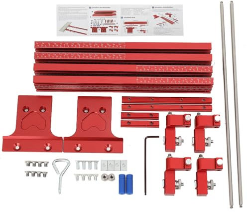 Lfhelper Parallelschienenführungs Parallelführungssystem aus Aluminiumlegierung Kreissägen Schienen Track Set Führungsschienenhalterung Hilfswerkzeuge für Holzbearbeitung Parallel Rail Guide System