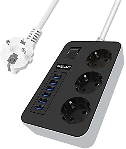 3 Stück Mehrfachsteckdosenleiste,Steckdosenadapter 2 Fach, Kupferkontakte,Mehrfachsteckdose Tragbar für Steckdose Aufputz-Steckdose für Büro,Hause