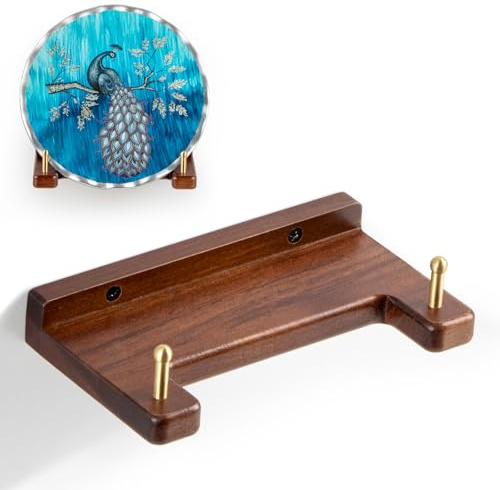 ANBOXIT Plate Hangers for the Wall for 6-16 Inch Plates, Wooden Decorative Plate Holder for Displaying, Vinyl Record Holder Wall Mount Display, Also Ideal for Displaying Picture Frames, Bowl, Artwork
