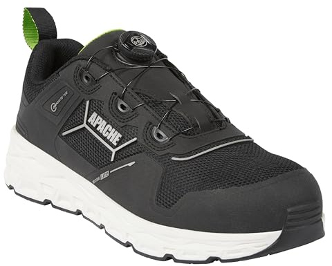 Apache Chatham - Zapatillas de Seguridad con Sistema de Bloqueo Giratorio y Entresuela de EVA de Rebote S1 PL HRO SR, Black, 42 2/3 EU