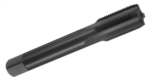 sourcing map Taraud fileté à cannelure droite, M14 x 1,5 avec revêtement en nitrure métrique, taraudeuse, taraudeuse, tarauds pour fraiseuse, acier rapide 6542 (HSS)