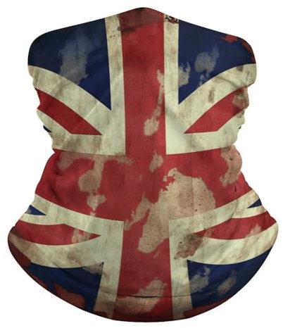 Vintage Union Jack British Flag Neck Gaiter UV Sun Protection Balaclava Breathable Ski Face Mask for Men Women Versatile Cover Scarf Bandana Head Wrap