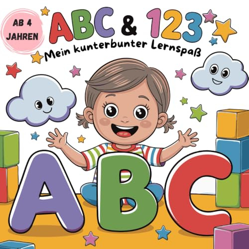 Mein Kunterbunter Lernspaß - Mal und Mitmachbuch ab 4 Jahren