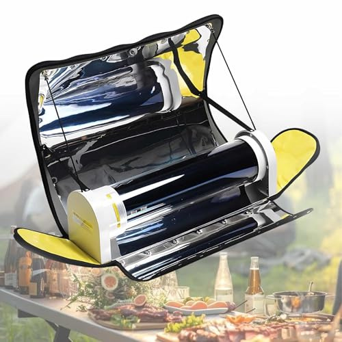 Four Extérieur Portable Avec Thermomètre, Cuisinière Solaire Pliable Capacité 4,5 L Pour Camping Randonnée
