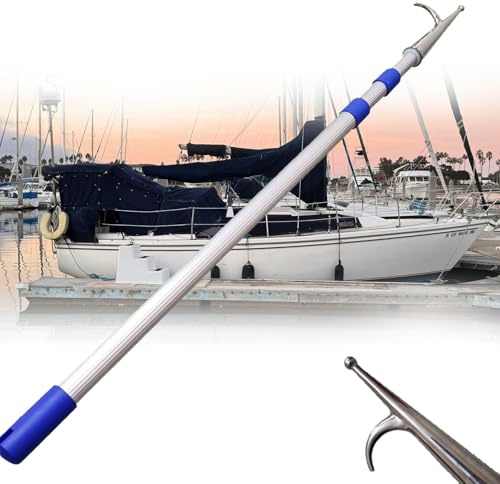 WLCGYD Bootshaken Aluminium-Bootshaken, 2 M, 3 M, 5 M, 6 M Bootsanlegestäbe Für Schieben Und Ziehen, Wasserrettungsstangen(300cm/118.1in)