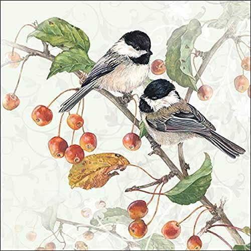 Ambiente 3 Ply Paper Napkins Chickadee