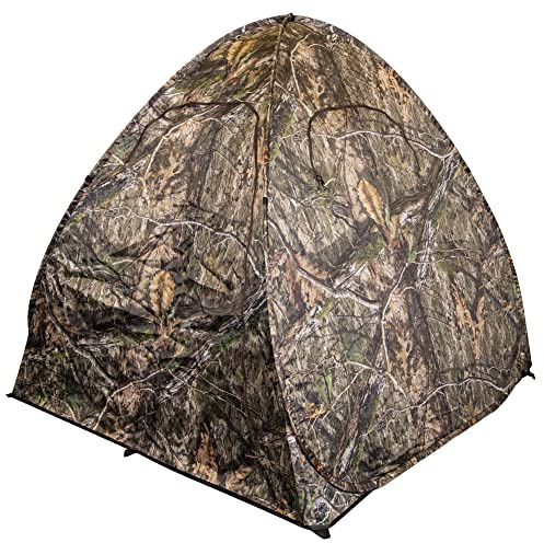 Ameristep Gunner Lightweight Durable 58 x 56 x 57 Compact Size 1-Person Capacity Portable Hunting Ground Blind - Mossy Oak DNA