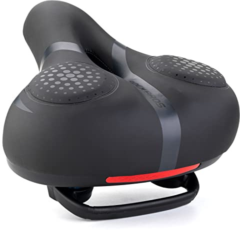 ROCKBROS Selle Vélo Confortable, Selle de VTT Confort Ergonomique, Siège de Vélo Gel Creux Respirant Amortisseur Imperméable Réfléchissant Stable pour VTT Vélo de Route Vélo de Ville Noir