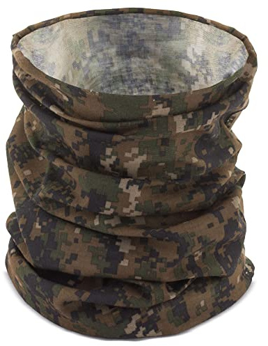 Makio Hals- oder Kopfschal, aus weichem Polyester, dehnbar, Unisex., Camouflage, One size