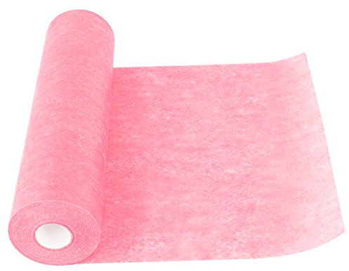 KOHMUI Vlies Tischläufer, Edle Tischdeko für Hochzeiten Geburtstage, dekoratives Tischband Deko für Taufen Konfirmation Kommunionen, in Rosa 30cm/25m