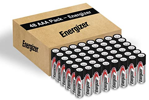 Energizer Max Lot de 48 Piles AAA, Longue durée pour Un Usage Quotidien, sans sulfatation et 10 Ans Durée de Vie 1,5 V Piles alcalines AAA à Usage fréquent