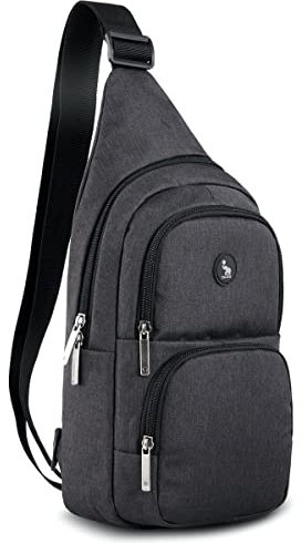 OIWAS Brusttasche Männer Kleine Umhängetasche Herren und Damen Schultertasche Taschen für Wandern Schwarz Outdoor Umhängetasche