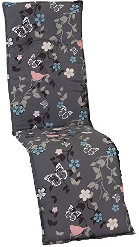 NYVI Auflage Barcelona für Relaxliegen/Relaxstühle 171x50 cm Vintage Flower - Liegenauflage mit Komfortschaumkern und Bezug - Sitzpolster für Gartenliegen & Relaxsessel