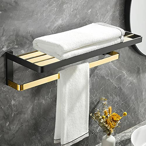 Alle Kupfer-Schwarz-Gold-Handtuch-Handtuchhalter, Badezimmer-Hardware-Zubehör, Wandhalterung (Color : Bath Towel Rack)
