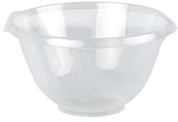 3 Mixing Bowls, Non-Slip Base, Soft Grip Handle, Microwave and Dishwasher Safe, BPA free Compact, Stackable, Ideal for baking and cooking, 2 Litre Graduated side measurements in pints and litres