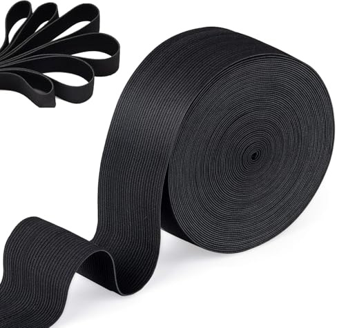 GOIEHIR Elastico Nastro, 10 Metri Elastico per Cucire, 40 mm, Nero