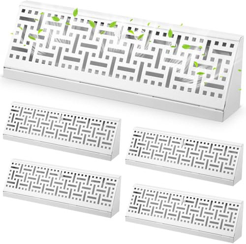 Landhoow 4 Pcs 15 Inch Baseboard Diffuser Register (Duct Opening Size), Vent Covers for Home Floor Wall Baseboard Vent Covers Supply Floor Baseboard Diffuser