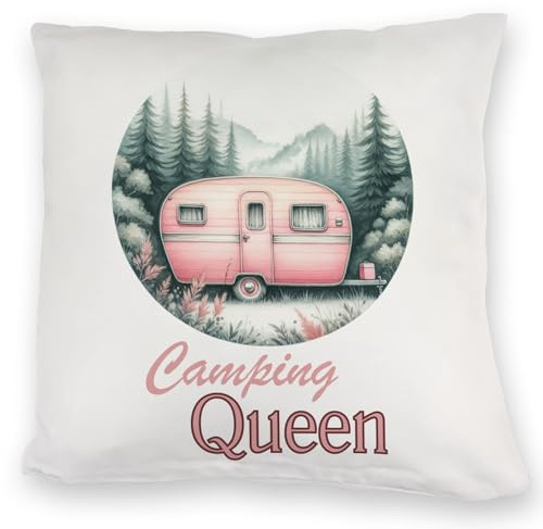 speecheese Camping Queen Wohnwagen Kuschelkissen Rosa Wohnwagen Kuschelkissen Im Herzen Unberührter Natur Wildnis Freiheit Landschaftsplätzchen Urlaub CamperKuschelkissen