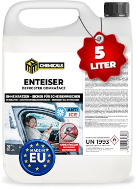 MRM Chemicals – 1 x 5L Scheibenenteiser Auto bis –40 °C – Enteiser für Autoscheiben, Türen & Schlösser – Entfernt EIS & Reif in Sekunden – Lack- & Dichtungsschonend – Made in EU