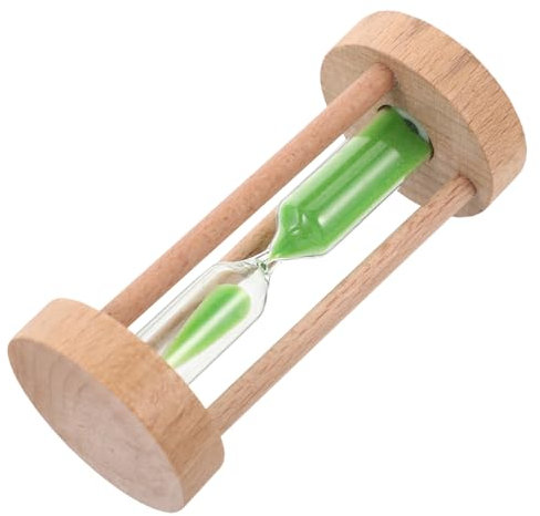 Amosfun 2pcs Wooden Hourglass Timer Sandglass for Boys and Girls Timer Home Office Decor