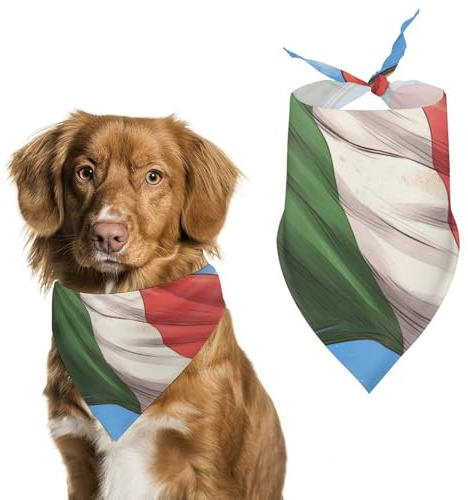 Hund Bandanas Italienische Flagge Hundeschal Latztuch Für Haustiere Large: 70 * 30 cm