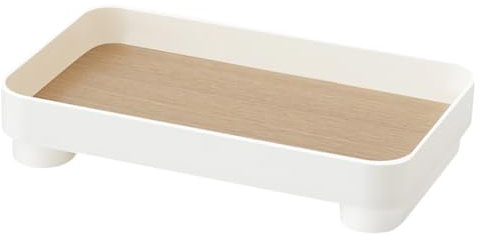 OFFSCH Bandeja Rectangular Diseño de Madera Clara de Almacenamiento Multiusos Elegante y Funcional para Perfumes y Teléfono Hogar