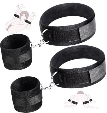 Sex Bondage BDSM Fesseln Sex Spielzeug für die Paare Extrem Sex, SM Sex Bett Fesseln Bondage Set Fessel Handschellen für Sexspiele Fußfesseln SM Sex Toys für Bett