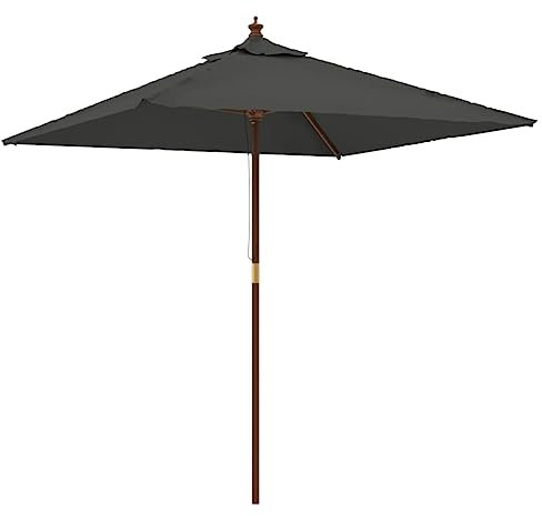 Annlera Garten-Sonnenschirm Balkonschirm Marktschirm Moderne Outdoor-Schirm Tischschirm Strandschirm Gartenmöbel Moderne und Elegante Design Wasserdicht und Sonnenschutz Anthrazit 198x198x231 cm