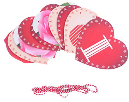 PRETYZOOM 3 Set banner per la festa di nozze striscione matrimonio portabandiera addobbi festa compleanno decorazioni di San stamina nuziale striscione nuziale bandiera del cuore
