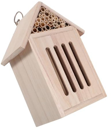 EXHUMKY Insektenhaus Insektenbeobachtungshaus Bienenhaus Schmetterlingshaus Garteninsektenhaus Garten Insektenbehausung Schmetterlingsnetze Bienennistkästen Lebende Marienkäferhäuser Holzkäferraum