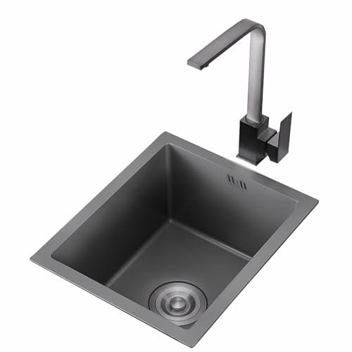 YAONJS Évier Nano en Acier Inoxydable 304 - Petit Évier Simple pour Comptoir De Cuisine, Lave-Vaisselle avec Accessoires De Vidange(50 * 40 * 21cm)