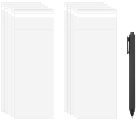 sourcing map Lot de 200 sacs en cellophane auto-scellants avec rabat transparent - 7,6 x 22,9 cm de long - Sacs à friandises adhésifs OPP pour bretzel à pain, emballage cadeau, vaisselle, colliers