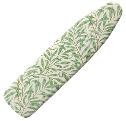 Urndoeng Ironing Board Cover 15X54 In - Heatproof Scorch & Stain-Resistant Standard Size Iron Board Cover With Magic Sticker Duty Elastic Edge William Morris Green