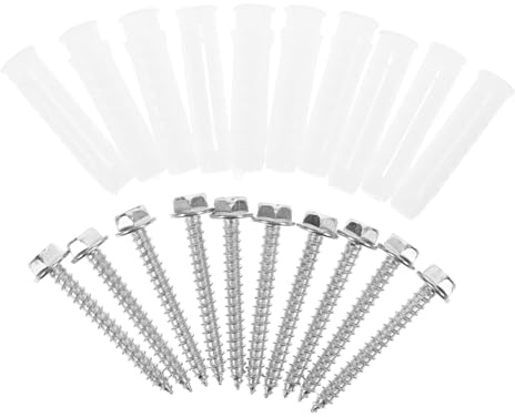 Gatuida 10sets Tv Mount Accessories Screws Wall Plugs Kit for Concrete Drywall Heavy Duty Wall Anchors