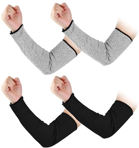 2 par skärbeständiga ärmar, 41 cm skärbeständiga armskydd underarmsskydd armskydd ärmar för kvinnor män matlagning trädgårdsarbete