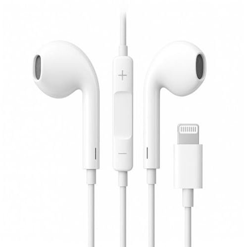 Infinity Paris Écouteurs Filaires pour iPhone Écouteurs Intra-Auriculaires, Casque Antibruit Stéréo HiFi avec Micro et Contrôle du Volume pour iPhone 14/14 Pro/13 Pro Max/12/11/Mini/XR/XS/X/8/7