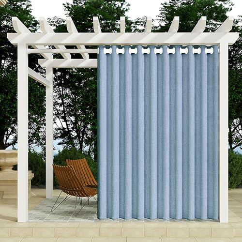 Tende impermeabili per esterni, isolamento termico, oscuranti, con occhielli, per la privacy, per balcone, giardino e padiglione, facile installazione, grigio chiaro, misure 2-5 m