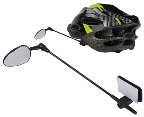 Fahrradspiegel – Helm-Sicherheits-Rückspiegelglas, Fahrrad-Sichtzubehör, Verstellbares Weitwinkel-Reflexionswerkzeug | Reitverkehrsbeobachtungsausrüstung Für Motorräder, Elektrische Mountainbikes Im F