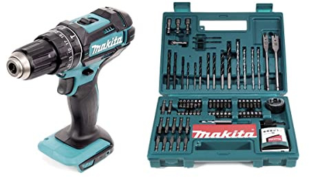 Makita DHP 482 Z Akku Schlagbohrschrauber 18V 62Nm Solo + Makita Bit & Bohrer-Set 100-teilig