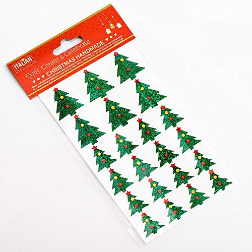 Italian Options Glitter Christmas Tree's Craft Decorations (Pack of 22)