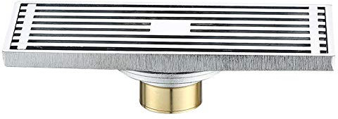 Linear Bodenablauf Messing Rechteck Boden Großen Verschiebung Dusche Ablauf Für Badezimmer WC Garten Außen Küche 8 * 20 cm Montiert