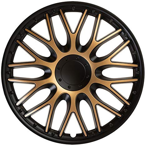 J-Tec 4er Set Radzierblenden Orden 14-Zoll Schwarz/Gold