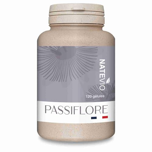NATEVIO Passiflore - Poudre 720 mg - 120 gélules - Aide au sommeil - Relaxation - Anxiété - Naturel - Fabriqué en France