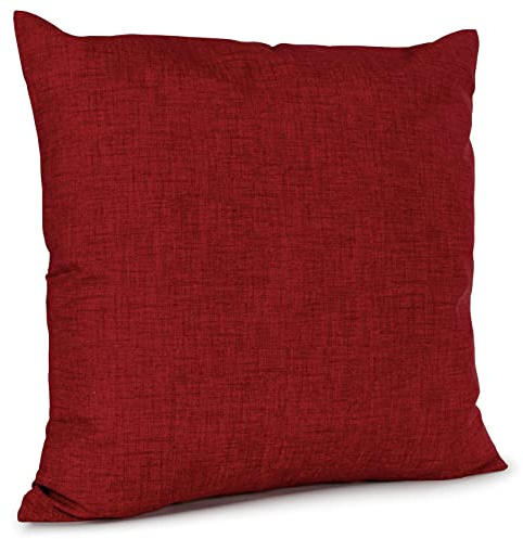 ANRO Kissenbezug Kissenhülle Kissen Sofakissen Zierkissen Deko Kissenbezüge Leinenoptik Rot 50x50cm ohne Füllung